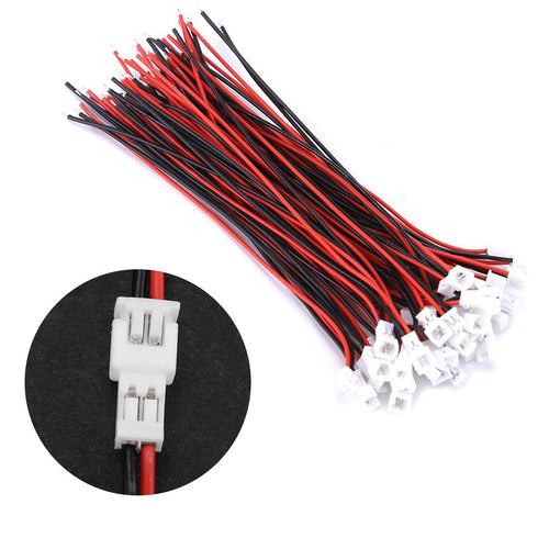 20 Sets/Pack Micro JST 1.25MM 2 Pin Male and Female Connector Plug with Wires Cables