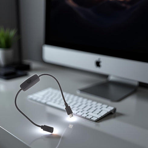 GANPUB Black Micro USB Extension Cord with On Female to Male Extension Cable Switch for and Other Micro USB Powered