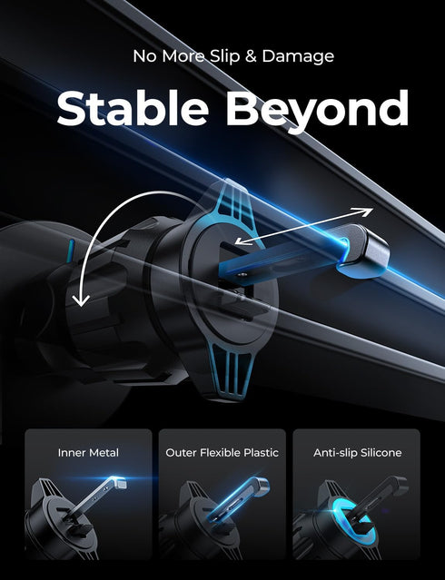 LISEN for MagSafe Car Mount Charger, 20 Strong Magnets, Hands Free 15W Wireless Charger for iPhone 15