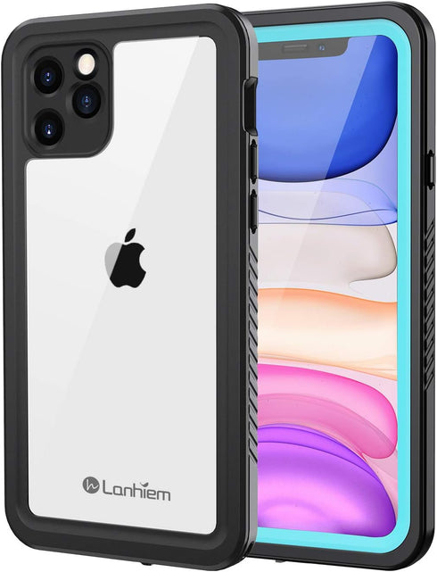 Lanhiem Waterproof Case for iPhone 11 Pro, 360 Full Body Protection, Clear Cover with Built-in Screen Protector