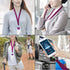 SS Adjustable Phone Lanyard, Crossbody Neck Strap & 2 Phone Tether Patches for Smartphones