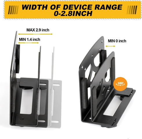 GZQIUYI PS4, Adjustable Small Device Holder, Wall Mount or VESA Mount Streaming Media Player Stand for WII, Switch