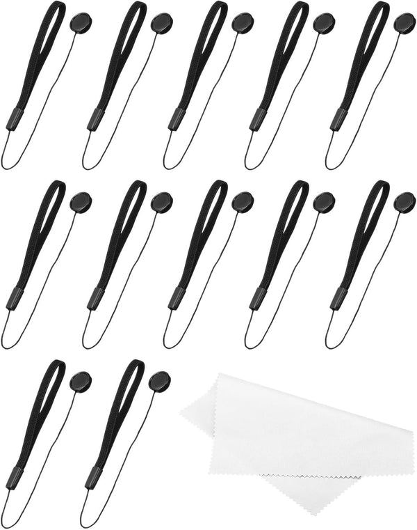 PATIKIL 12Pcs Camera Lens Cap Keeper, Elastic Lens Cover Tether Leash with Cloth for DSLR SLR Mirrorless Lenses