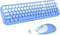 MOFII Wireless Keyboard and Mouse Combo, Full Size 2.4G Retro Round Computer Keyboard
