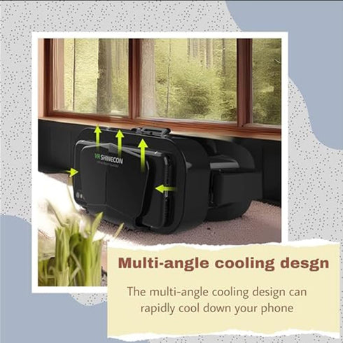 VR Headset for iPhone or Android Phone, Virtual Reality 3D Glasses Helmets, Compatible with 4.7-7.2 inch Mobile Devices