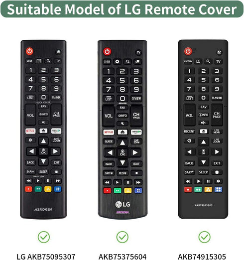 2Pack Silicone Case for LG Smart TV Remote AKB75095307 AKB75375604 AKB74915305, Shockproof Anti-Lost Cover