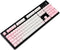 YMDK Double Shot 104 Dyed PBT Keycap Set for Cherry MX Switches Mechanical Keyboard, Pink White Gradient