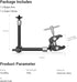 SMALLRIG 9.8 Inches Adjustable Friction Power Articulating Magic Arm with 1/4" and 3/8" Thread for LCD Monitor/LED