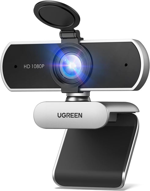 UGREEN Full HD 1080P Webcam with Microphone, 2 Noise-Canceling Mics, 85 Fov &