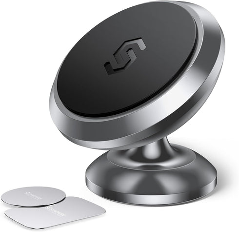 Syncwire Magnetic Phone Car Mount, 360° Adjustable Dashboard Holder for iPhone, Samsung, LG, GPS, Mini Tablet - Gray