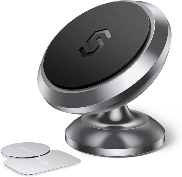 Syncwire Magnetic Phone Car Mount, 360° Adjustable Dashboard Holder for iPhone, Samsung, LG, GPS, Mini Tablet - Gray