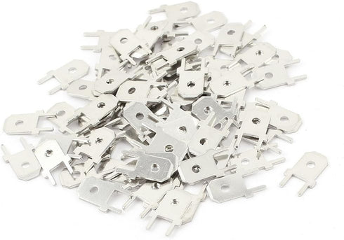 uxcell 80pcs Uninsulated Board Mount PCB Solder Tab Terminals, 6.3mm X 0.8mm