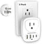 VooLerTun Outlet with USB Ports Cruise Approved Power Strip Wall Outlet Extender Splitter,