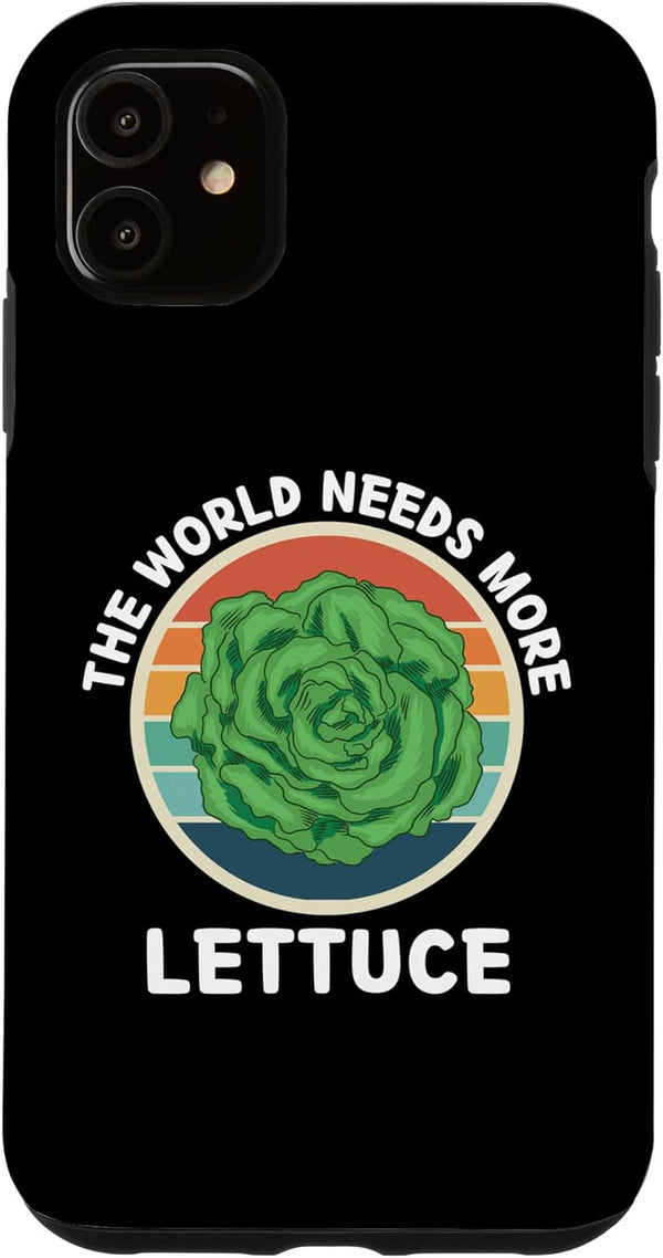 Retro The World Needs More Lettuce Vintage The World Needs More Lettuce Retro Vegetable Lover Case for iPhone