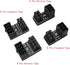 ZYAMY 4pcs PCIe 8 Pin 6 Pin U Turn 180 Degree Angle Connector Power Adapter Board for Desktop Graphics Card Black (Four
