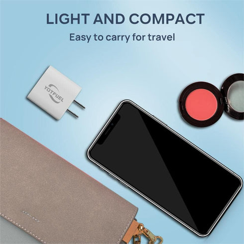20W USB-C Power Adapter Fast Charger Block, Portable Travel Wall Plug for iPhone, Samsung Galaxy Charging Cube