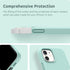 SURPHY Silicone Case Compatible with iPhone 12 Mini, Liquid Silicone Phone Case with Microfiber Lining (Mint Green)