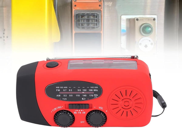 Aoaoy Solar Radio Emergency Hand Crank Portable Power Bank AM/FM NOAA Weather Radio