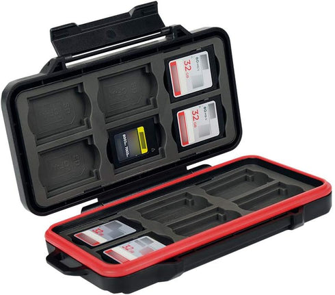 PROfezzion 24 Slots SD Card Holder, Water-Resistant & Anti Shock Memory Card Case