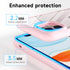 iPhone 11 Case Clear, Transparent Hybrid Phone Case with Hard Plastic & Soft Silicone Bumper, Light Pink, Non Yellowing