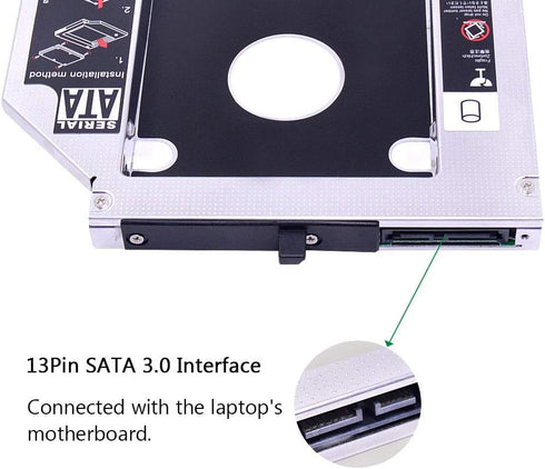 2nd HDD SSD Hard Drive Caddy Tray Replacement for Lenovo Thinkpad T420 T430 T510 T520 T530