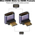 AreMe 8K (2 Pack), 90 Mini HDMI to HDMI Adapter Up and Down Degree Right Angle Mini HDMI Male to HDMI Female Converter