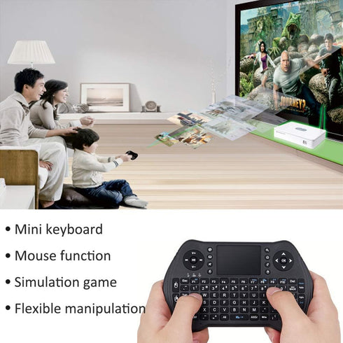 2.4G Wireless Keyboard with Touchpad Mouse Backlit USB Mini Keyboard, Multi-Media Handheld Remote for PC, Pad, Xbox,