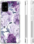 for Galaxy A51 Case, Slim TPU for Girls, Shock Absorption Rubber Soft Silicone Cover (Purple Flower)