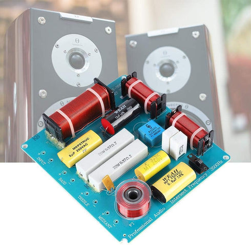 Zerone WEAH-3505 300W Speaker Audio Frequency Divider, 3 Way Crossover Filters with Adjustable Treble Bass