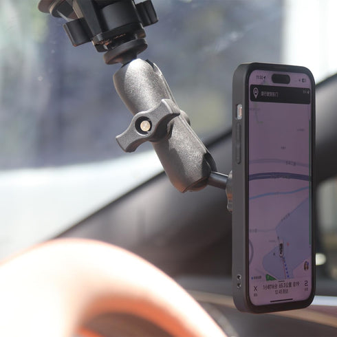 Rigdance 1 inch (25mm) (3.74" Magnetic Car Phone Holder for RAM B Size Mount, Compatible with Magsafe and Ball Conector