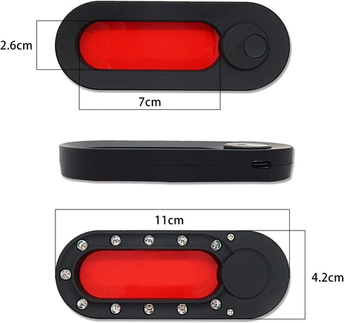Hidden Camera Detector, LED Hidden Device Detector with Infrared Viewfinders, Pocket Sized Anti Spy Camera Finder for
