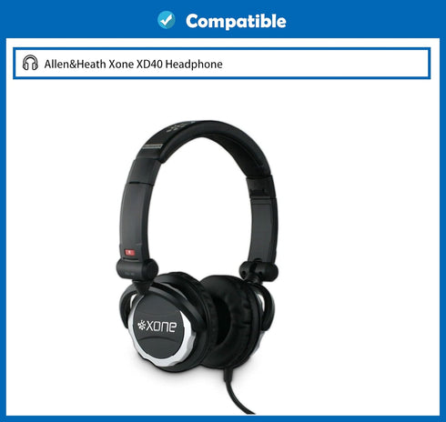 Thickened Headphone Replacement Earpads Cushion Headset Ear Pads Compatible with Allen&Heath Xone XD40 Headphone