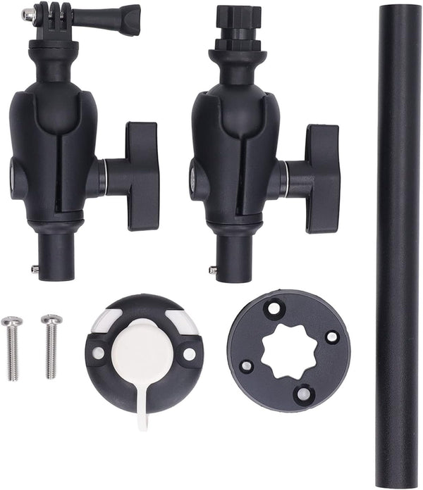 Kayak Camera Mount Kit, Lightweight Adjustable Tight Clamp for Canoes
