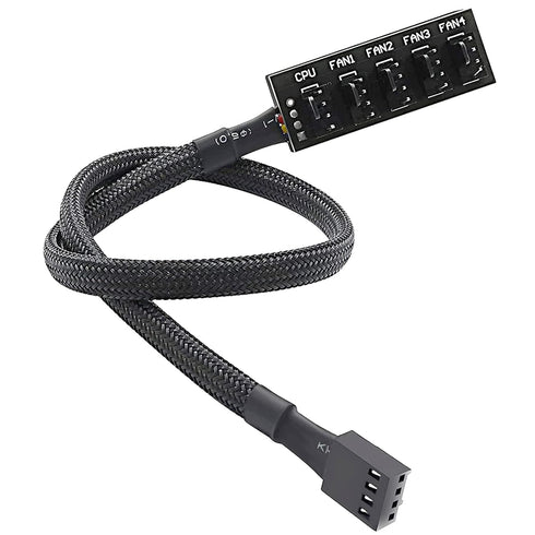 ThreeBulls PWM Fan Hub, PC CPU Cooling 4 PIN/3PIN Power Fan Extension Cable