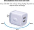 FiveBox USB Wall Charger Block, 3-Pack Dual Port 2.1Amp Fast Charging Cube for iPhone, iPad, Samsung