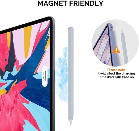 AhaStyle Silicone Case for Apple Pencil 2nd Generation & Pro (2024), Ultra Thin Protective Cover, Blue, Pink
