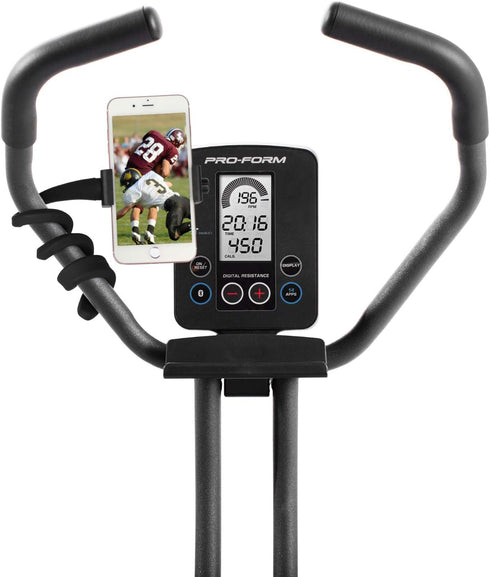 iTODOS Portable Flexible Cell Phone Holder Stand - Compatible with Treadmill, Stroller, Car, and Desk (Black)