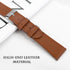 FitTurn Leather WatchBand for Cubitt CT4/CT2 Pro GPS Smart Watch, Replacement Sport Wrist Strap with Stainless Metal