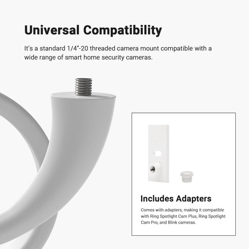 Holicfun Flexible Twist Mount for Security Cameras, Universally Compatible with Ring, Blink, Eufy, Google Nest