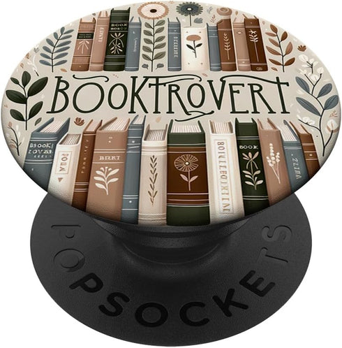 Book Lover Reading Flower Floral Cute Reader PopSockets Standard PopGrip for Booktroverts
