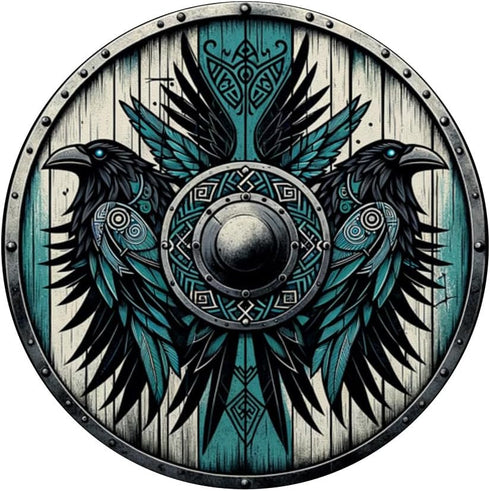 PopSockets Standard PopGrip - Odin's Ravens Shield Viking Shield Art Mythology