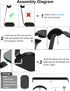 Headphone Stand for AirPods Max, Heavy Base Desk Stand with Aluminum Supporting Rod for All Headphones - Black