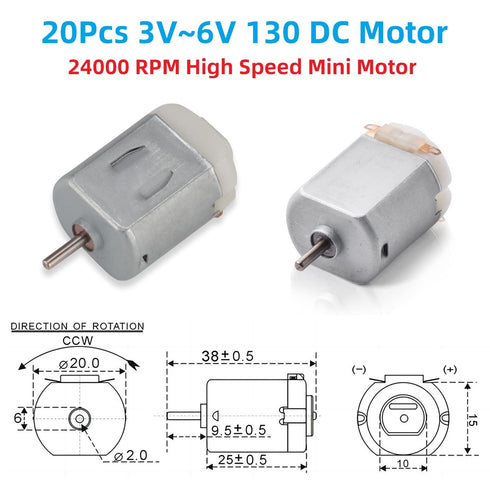 20PCS 3V~6V 130 WWZMDIB DC Toy Motor DIY Small Production Motor Micro Small Motor