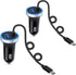 Fast Car Charger with Built-in 3ft Type C Fast Charging Cable, 3.4A USB C Car Adapter for Samsung Galaxy S24, S23, S22,