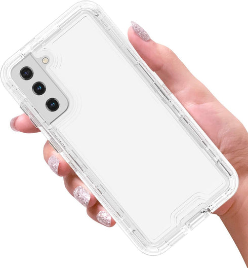 Galaxy S20 Plus Case, Military Drop Tested 3 in 1 Full Body Protective Cover, Heavy Duty Armor Rugged Shockproof (Clear)