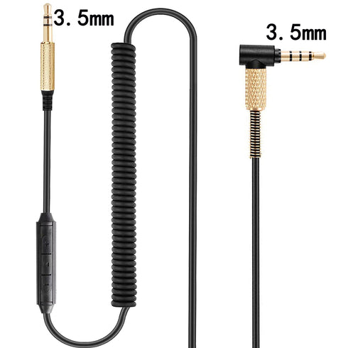 FAAEAL Solo3 Coiled Audio Cable, Replacement for Marshall Major2/3/4, Beats Studio3 Wireless Headsets, 3.5mm Cord