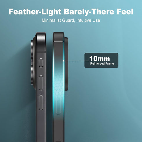 TENOC 16 6.9 Inch Phone Case Compatible with iPhone Pro Max, Black Case Anti-Fingerprint Protective Bumper Matte Cover
