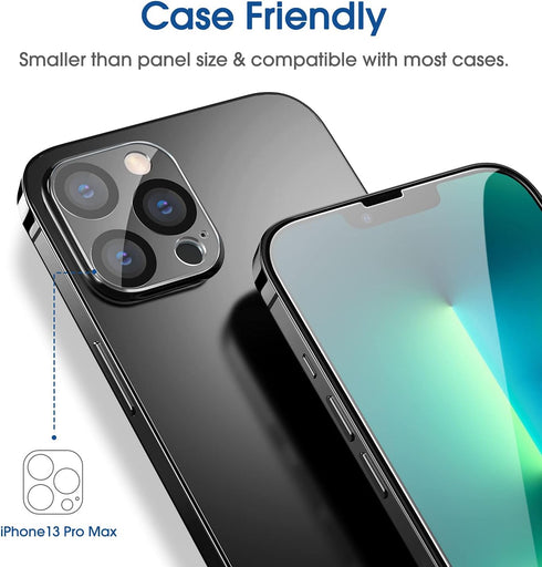 amFiIm iPhone 13 Pro Max 6.7" Tempered Glass Screen & Camera Lens Protector, Easy Installation, Bubble-Free,