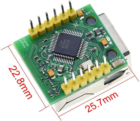 HiLetgo W5500 SPI to LAN Ethernet Network Module, TCP IP STM32 Interface 3.3V 5V for Arduino WIZ820io RC5