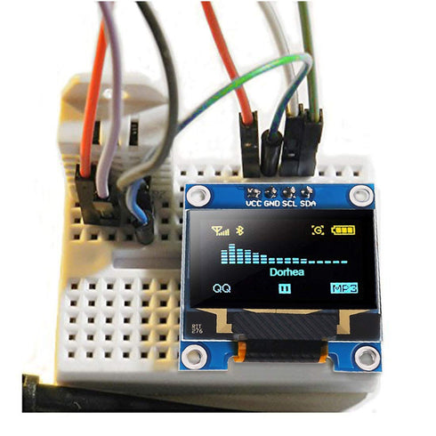 6PCS 0.96 12864 128x64 SSD1306 I2C 0.96 inch 4 Dorhea OLED Display Module Pixel LCD Yellow Blue Driver Board Serial IIC